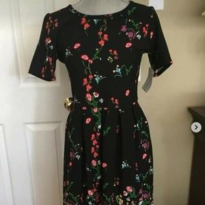 Black Floral LuLaRoe Dress (Rare!)